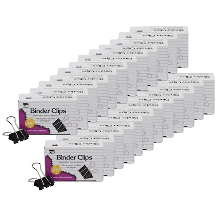 Charles Leonard Binder Clips, Medium, 5/8in Capacity, PK288 BC05